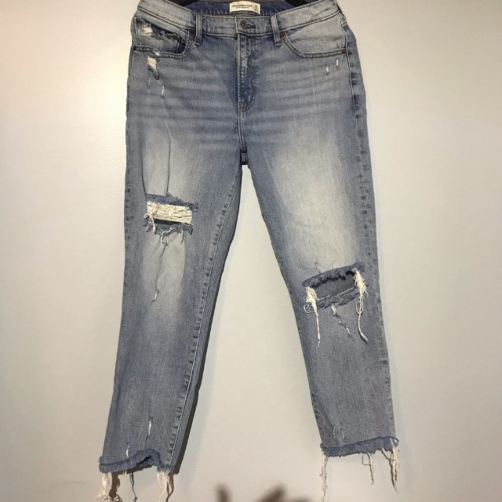 Abercrombie & Fitch Distressed Boyfriend Jeans